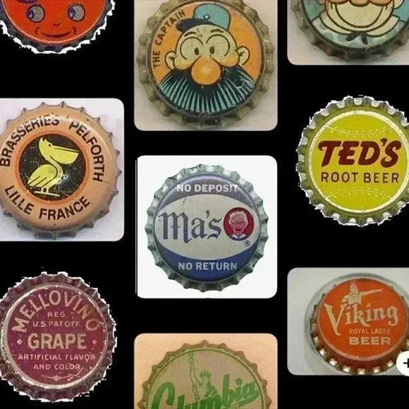 3 Vintage Bottlecap Pins Nifty, Jurk, Grapette - Picture 4 of 9